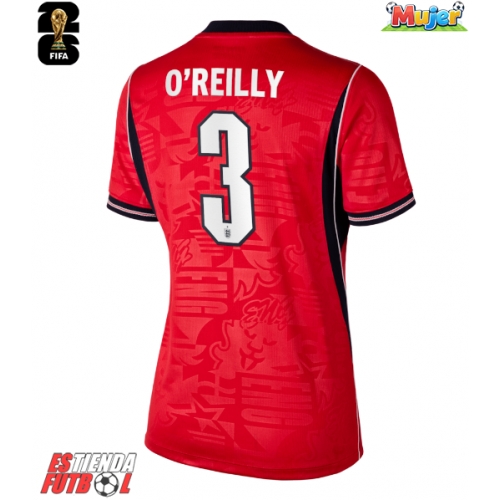 Inglaterra Nico O'Reilly #3 Segunda Equipación Mujer Mundial 2026 Manga Corta